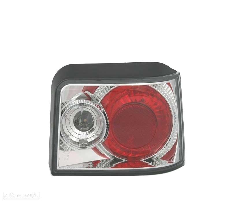 FAROLINS TRASEIROS PEUGEOT 205 83-96 VERMELHO CROMADO - 2