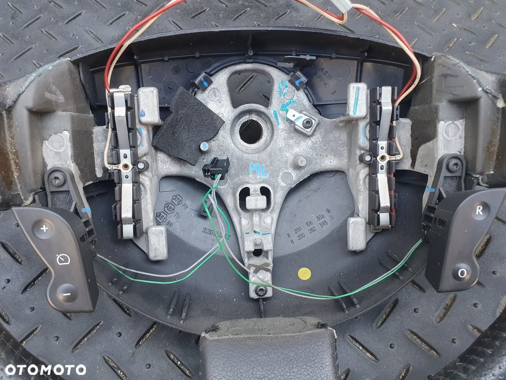 KIEROWNICA SKÓRA MULTIFUNKCJA RENAULT MEGANE II 8200106306 SKÓRA ŁADNA - 2