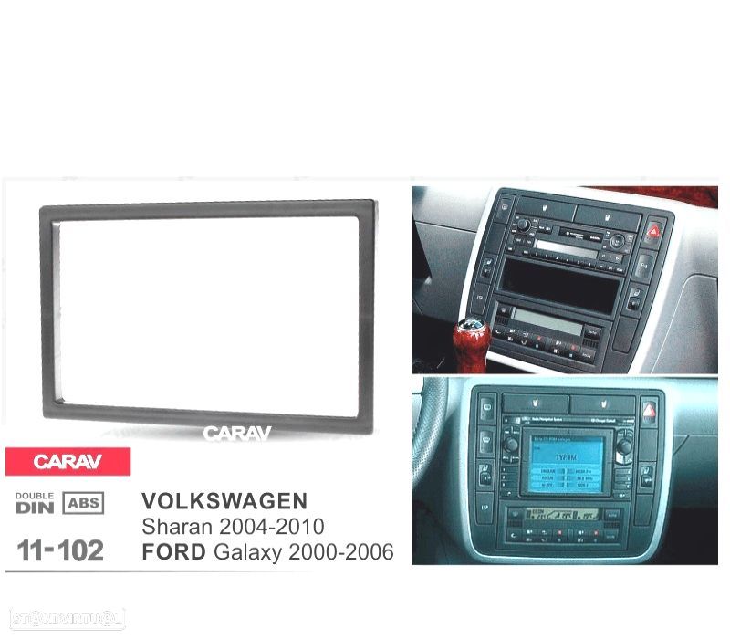 MOLDURA ADAPTADOR PRETO PARA RADIO 2-DIN PARA FORD GALAXYVW SHARAN - 4