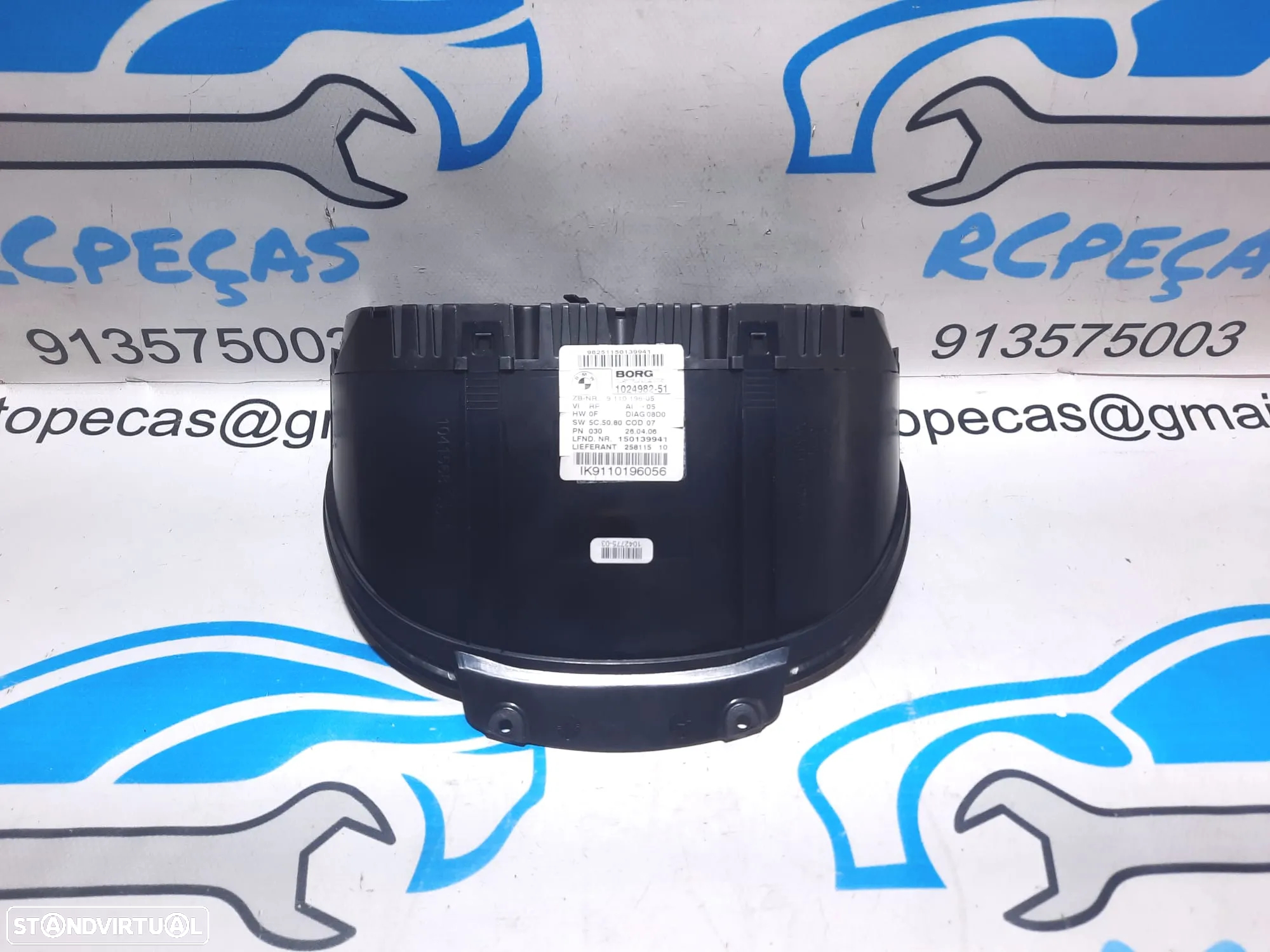 QUADRANTE MOSTRADORES PAINEL INSTRUMENTOS MPH KM BMW SERIE 1 E87  E82 E88 DIESEL 911019605 IK9110196056 - 3