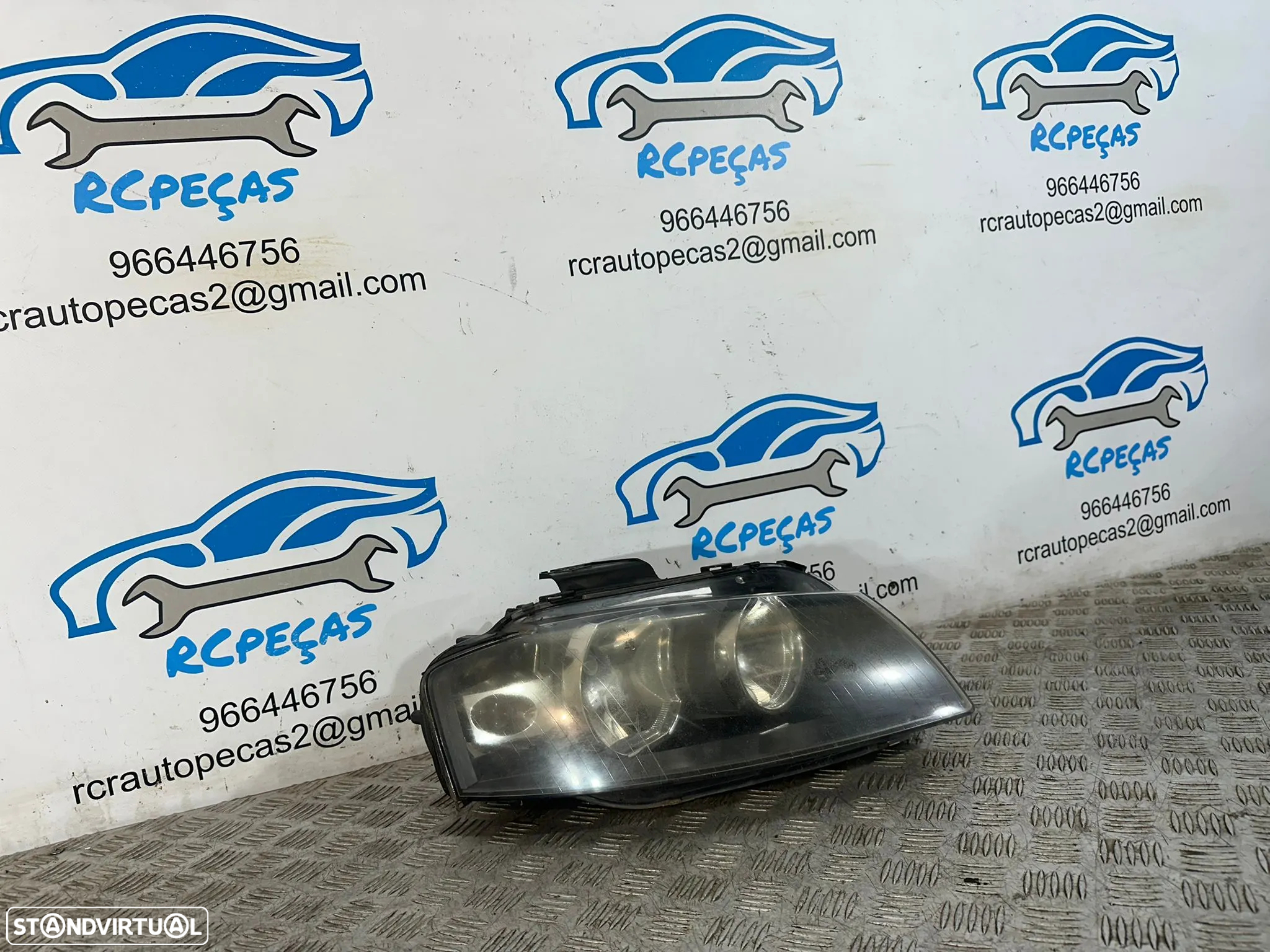 .Conjunto Oticas Farois Frontais Frente Original Audi A3 8P Halogéneo 2003 - 2010 8P0941003L 8P0941004L - 9