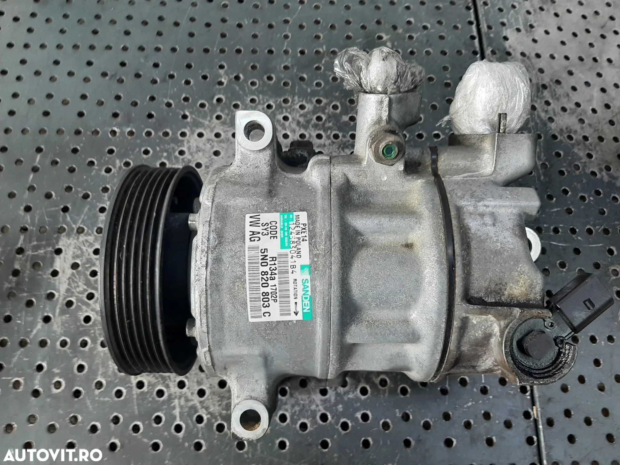 Compresor clima ac 5n0820803c skoda fabia 2 octavia 2 roomster audi a1 audi a3 8p q3 seat altea xl leon - 1