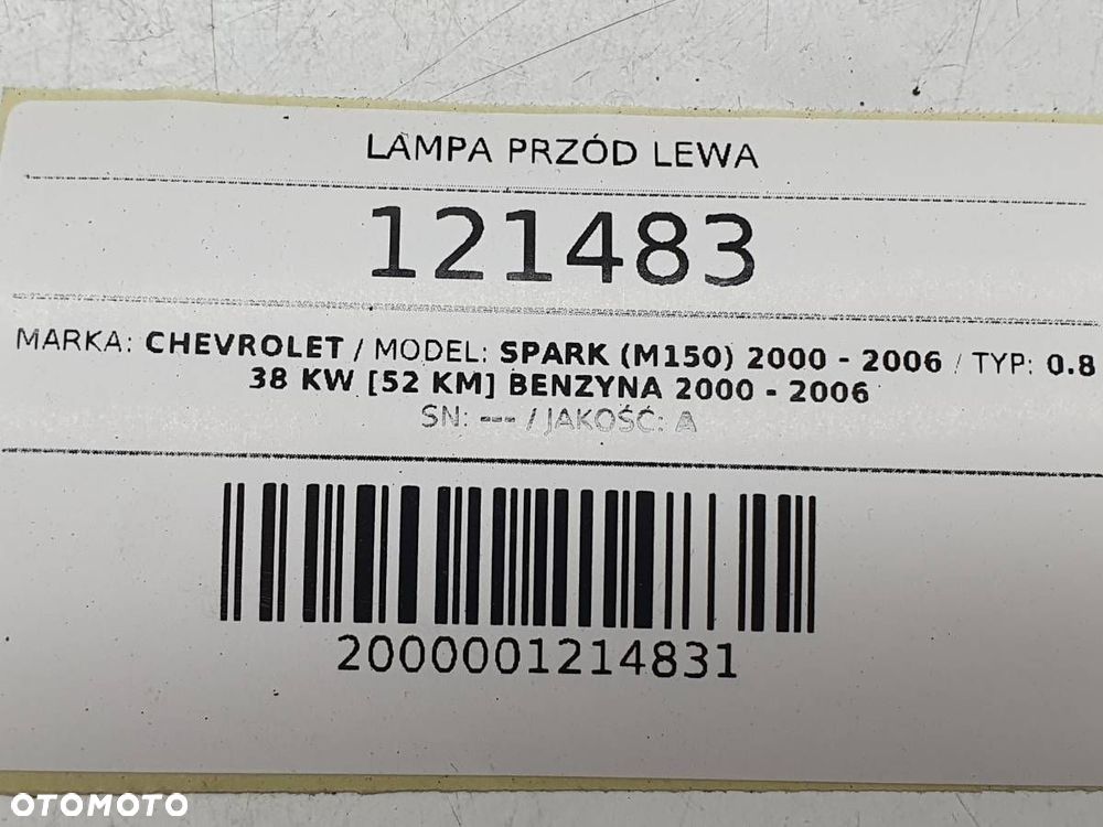 LAMPA PRZÓD PRZEDNIA LEWA CHEVROLET SPARK I EU - 6