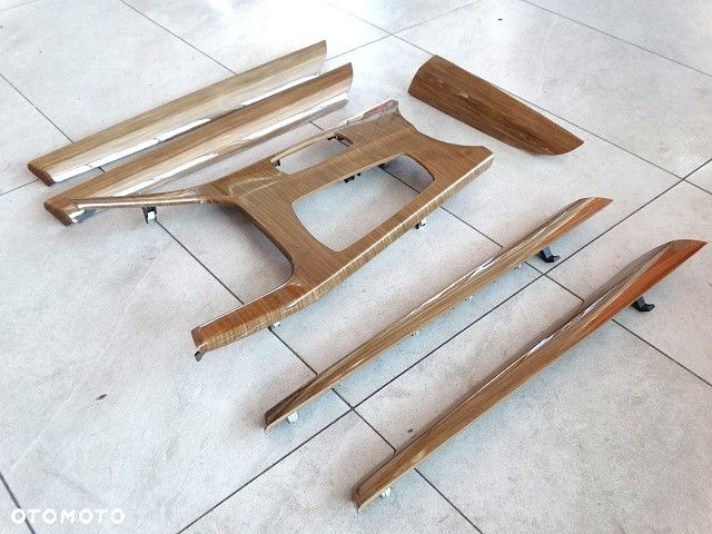 BMW X3 F25 Listwy Ozdobne Konsoli Drzwi Drewno Jasny Brąz Euro Ideał Komplet - 5