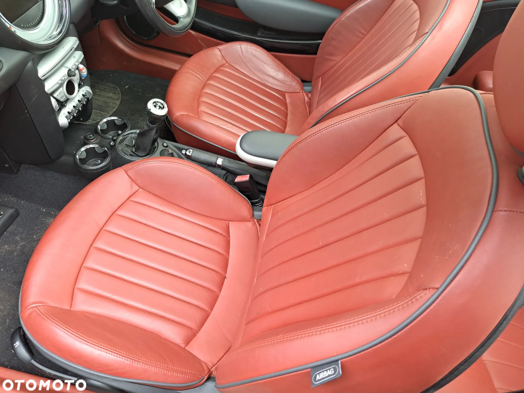 Fotele sport czerwona skora Mini Cooper R56 - 1