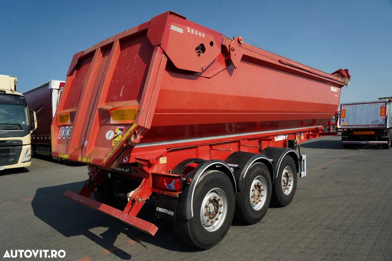 Fruehauf BASCĂLĂ FRUEHAUF DIN OȚEL / 28 m³ / HIDROCLASP / PRELATĂ AUTOMATĂ / AXĂ RIDICATĂ / - - 7