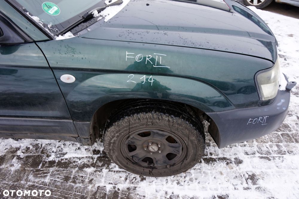 MASKA ZDERZAK BŁOTNIKI LAMPY FORESTER II SG 2J4  SUBARU 2002-2006 ZIELONY PRZÓD KOMPLETNY - 9