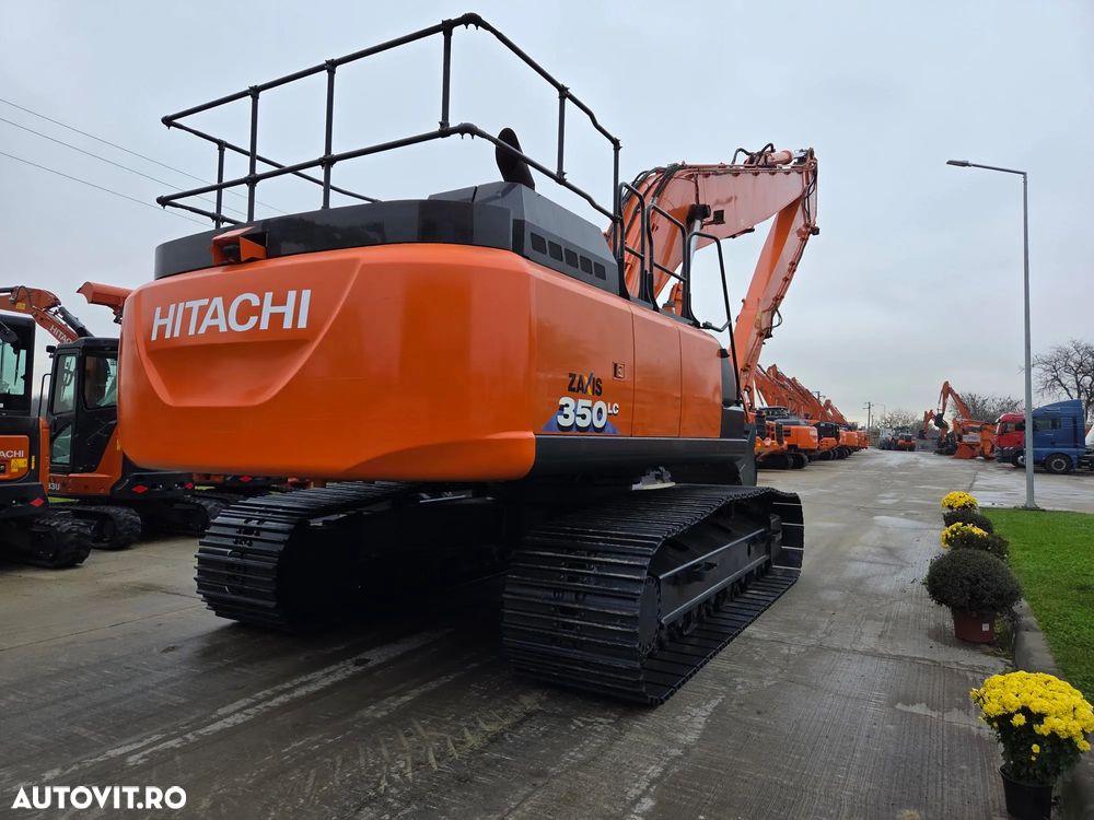 Hitachi BRATE LUNGI la 22m, cupa 1mc, 39 tone, HITACH ZX350LC-6, 2019, 7.452h, Consum mediu 21l/h, camera spate si laterale, Inst hydr pe brate, Cupa taluz, Lant 80% ok, Contragreutate, 284CP, posibilitate leasing, STARE FOARTE BUNA-PROMOTIE 179.900 EUR+Tva - 15