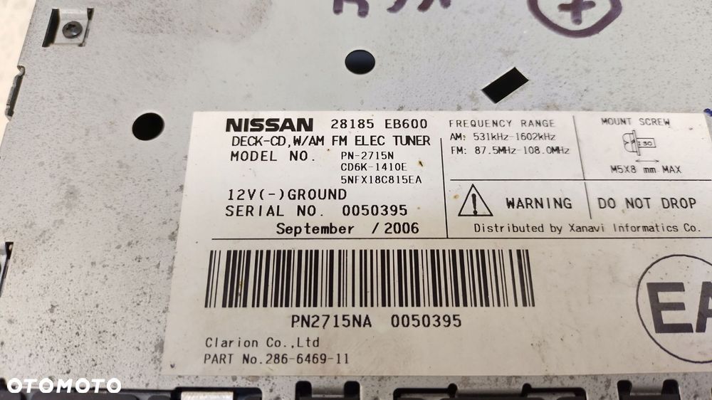 nissan pathfinder r51 navara d40 radio nawigacja 28185-eb600 - 8