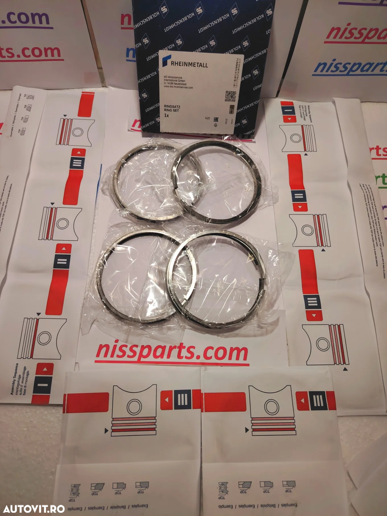 Set segmenti Nissan Atleon 110/120/130, Cabstar 110/120/130, L35 Eco-T100, Trade 100 piese motor - 3
