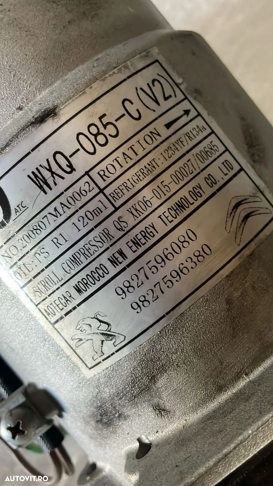 Compresor ac Peugeot 208, Citroen C3, Opel Corsa F 1.2 benzina 9827596380 9827596080 - 3