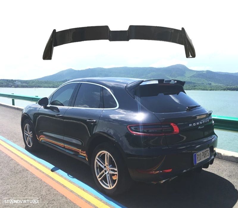 AILERON DE TETO PORSCHE MACAN 14- PRETO BRILHANTE - 1