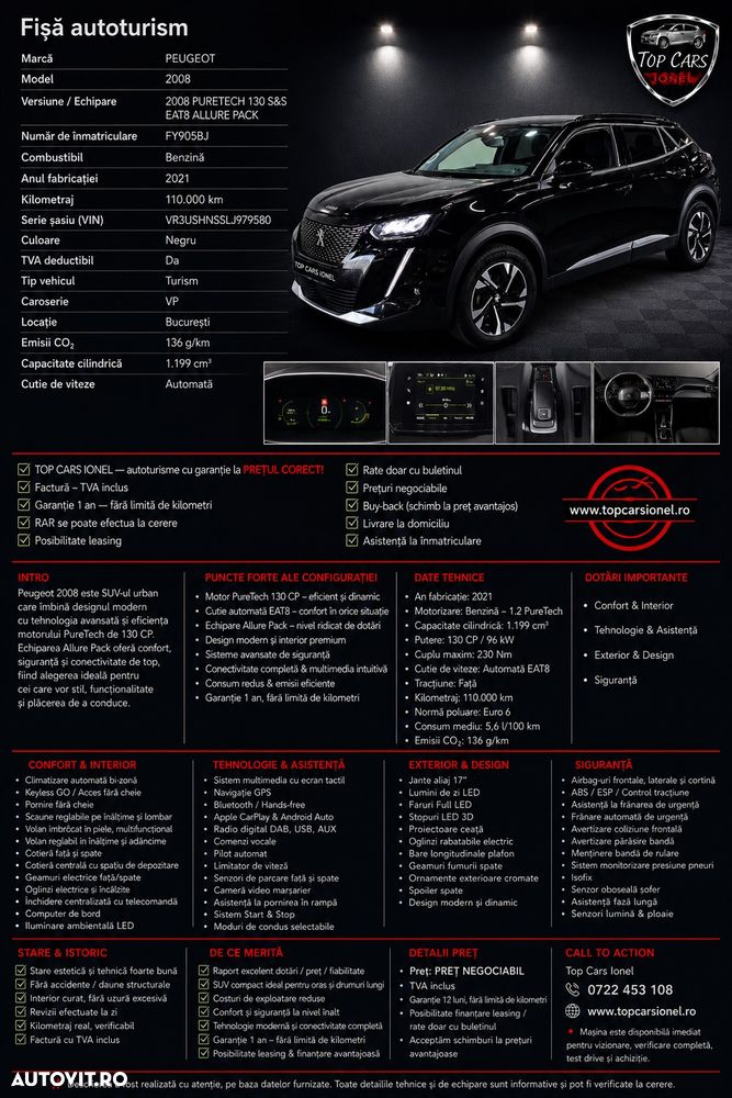 Peugeot 2008 PureTech 130 EAT8 Allure Pack - 8