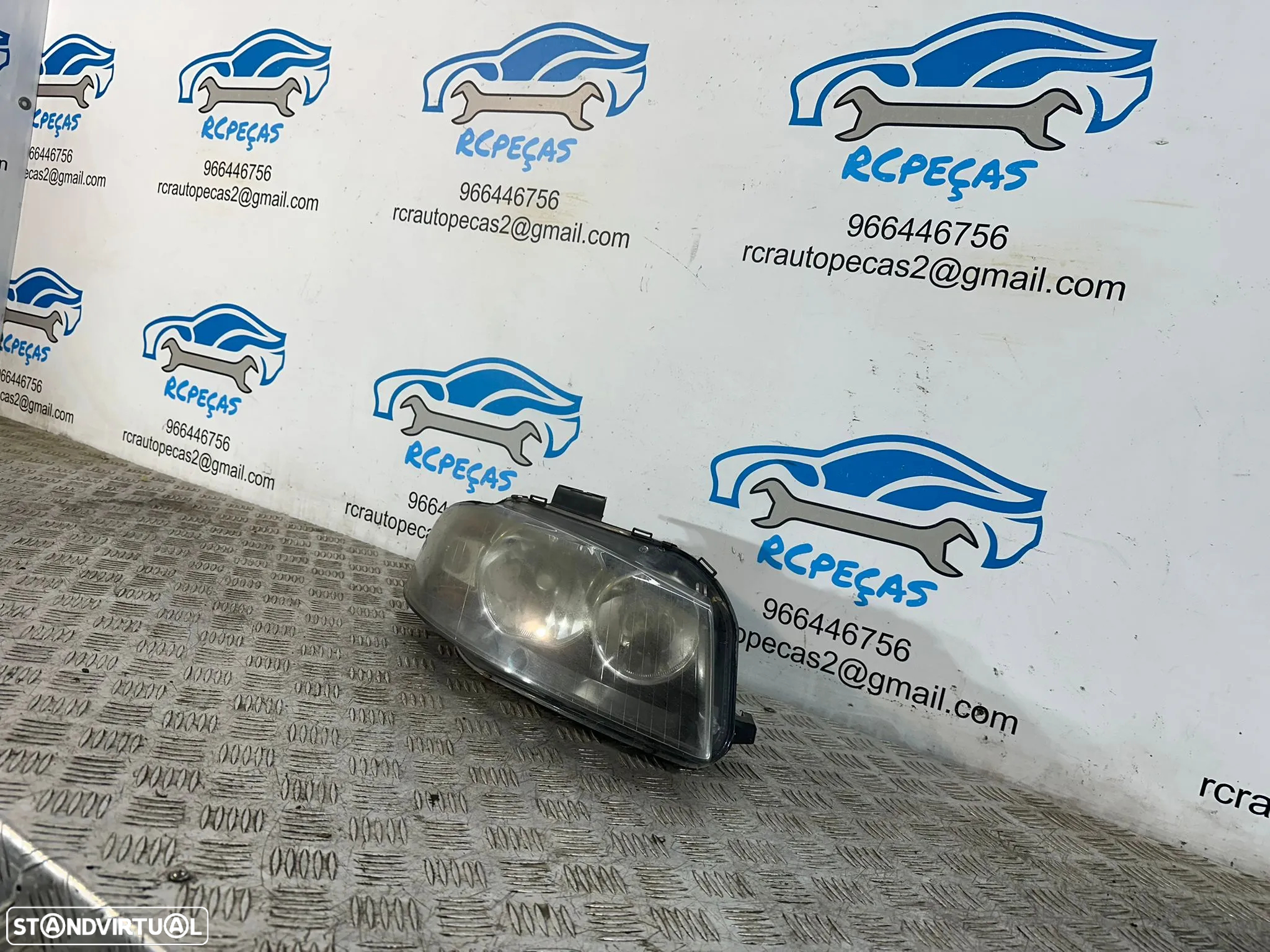 .Conjunto Oticas Farois Frontais Frente Original Audi A3 8P Halogéneo 2003 - 2010 8P0941003L 8P0941004L - 10