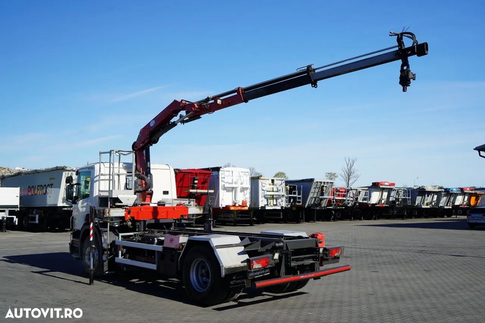 Scania P 250 / 4X2 / CILINDRU BASCULABIL / + HDS HMF 635 K2 / EXTENSIE MAXIMĂ 7 M / RADIOCOMANDĂ / ROTARE / EURO 6 - 5