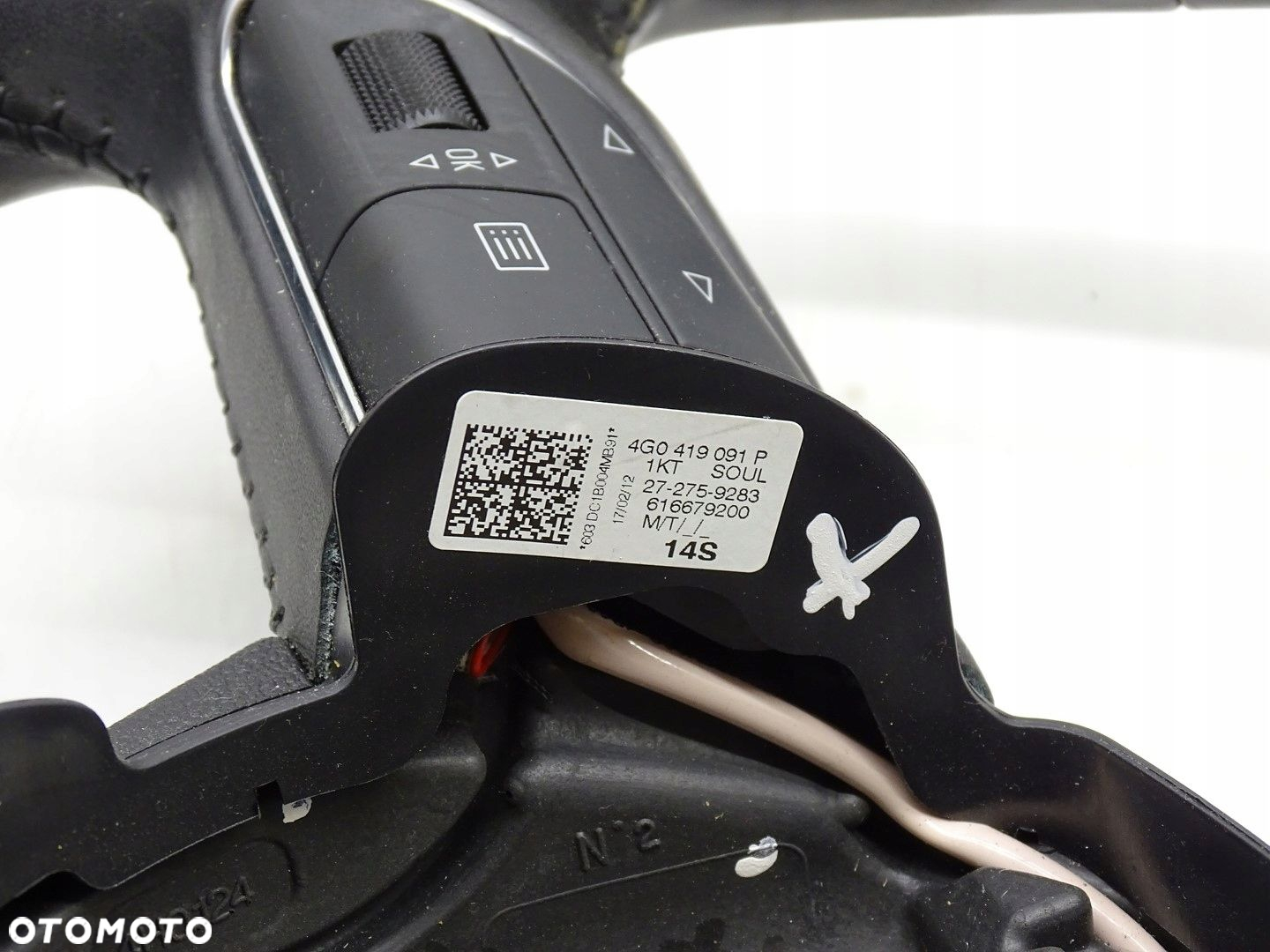 KIEROWNICA SKÓRA SKÓRZANA MULTI MULTIFUNKCJA ŁOPATKI AUDI A6 C7 4G0419091P - 11