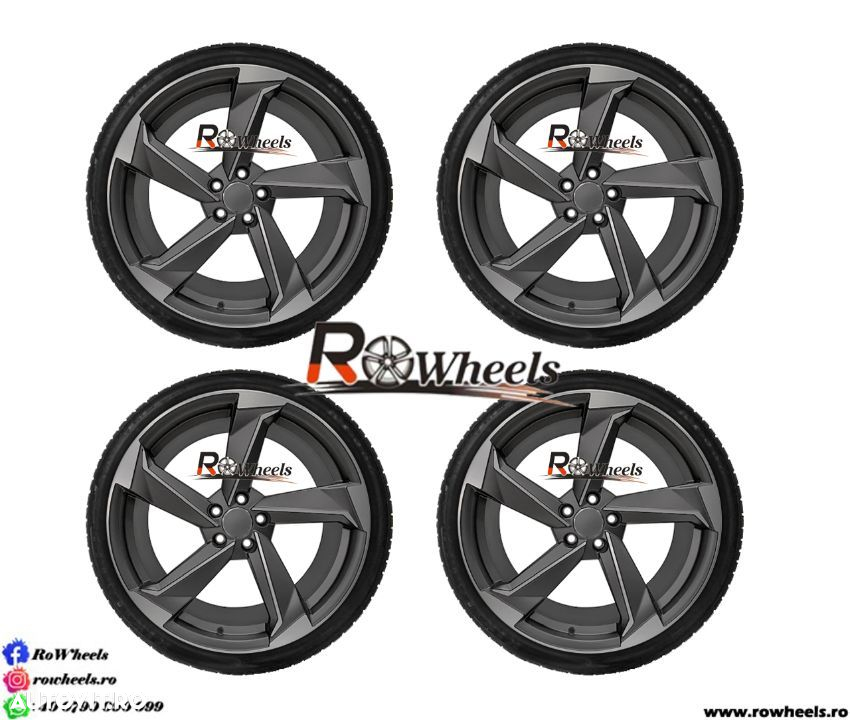 Jante AUDI 20 R20 Model RS Rotor Gri A4 A5 A6 A7 A8 Q3 Q5 Q8 S-RS 2021 anvelope vara - 3