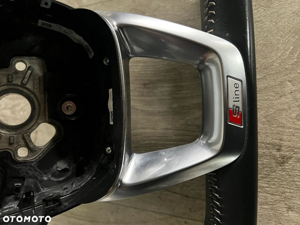 KIEROWNICA MULTIFUNKCJA SKÓRZANA SKÓRA ŁOPTKI AIRBAG AUDI Q7 Q8 A4 A5 S-LINE 4M0419091T 8W0880201AL - 5