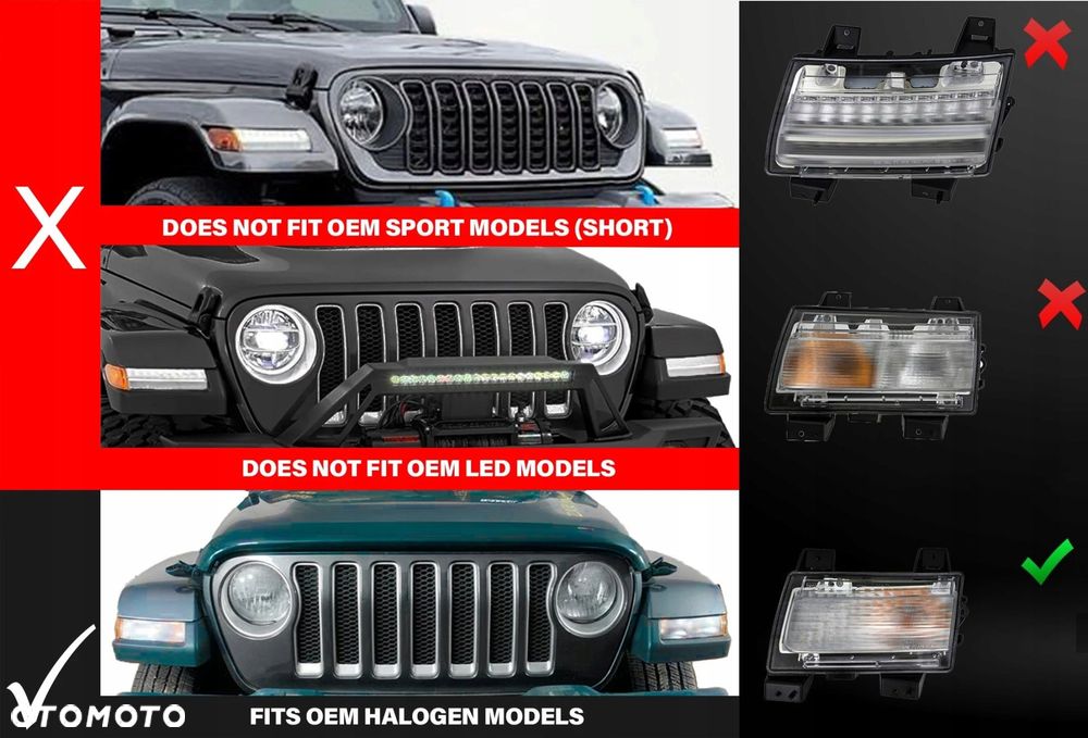 Kierunkowskaz Migacz światła Dzienne Full Led Jeep Wrangler jl IV Gladiator - 9