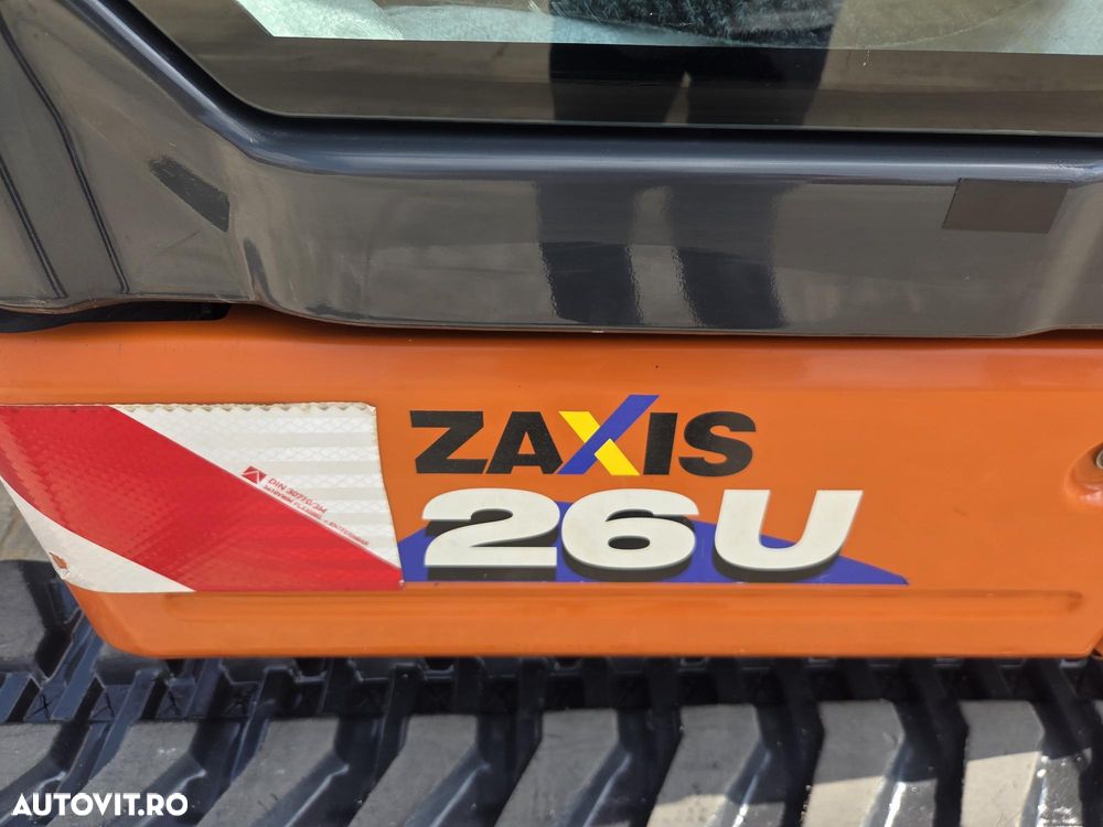 Hitachi ZX26U-6, 2023, 381h, CA NOU, CUPLA RAPIDA mecanica noua+3 cupe noi, Lama nivelare, inst picon pe brate, fara aer cond, latime 1,2m, ad sapare 3m, ridica 1,7t, masa operationala 2,7t, posibil leasing 4 ani-PROMOTIE 32.900 EUR+Tva - 16