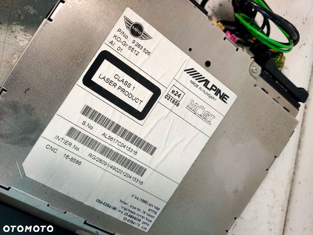 radio cd mini countryman r55 r56 r57 r60 r61 9283526 - 3