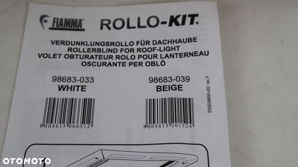 KAMPER PRZYCZEPA KEMPINGOWA ROLETA ZACIEMNIAJĄCA OKNA DACHOWEGO FIAMMA ROLLO-KIT 98683-039 - 5