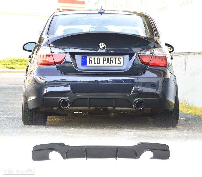 DIFUSOR BMW E90 E91 LOOK M PERFORMANCE PRETO BRILHANTE - 1