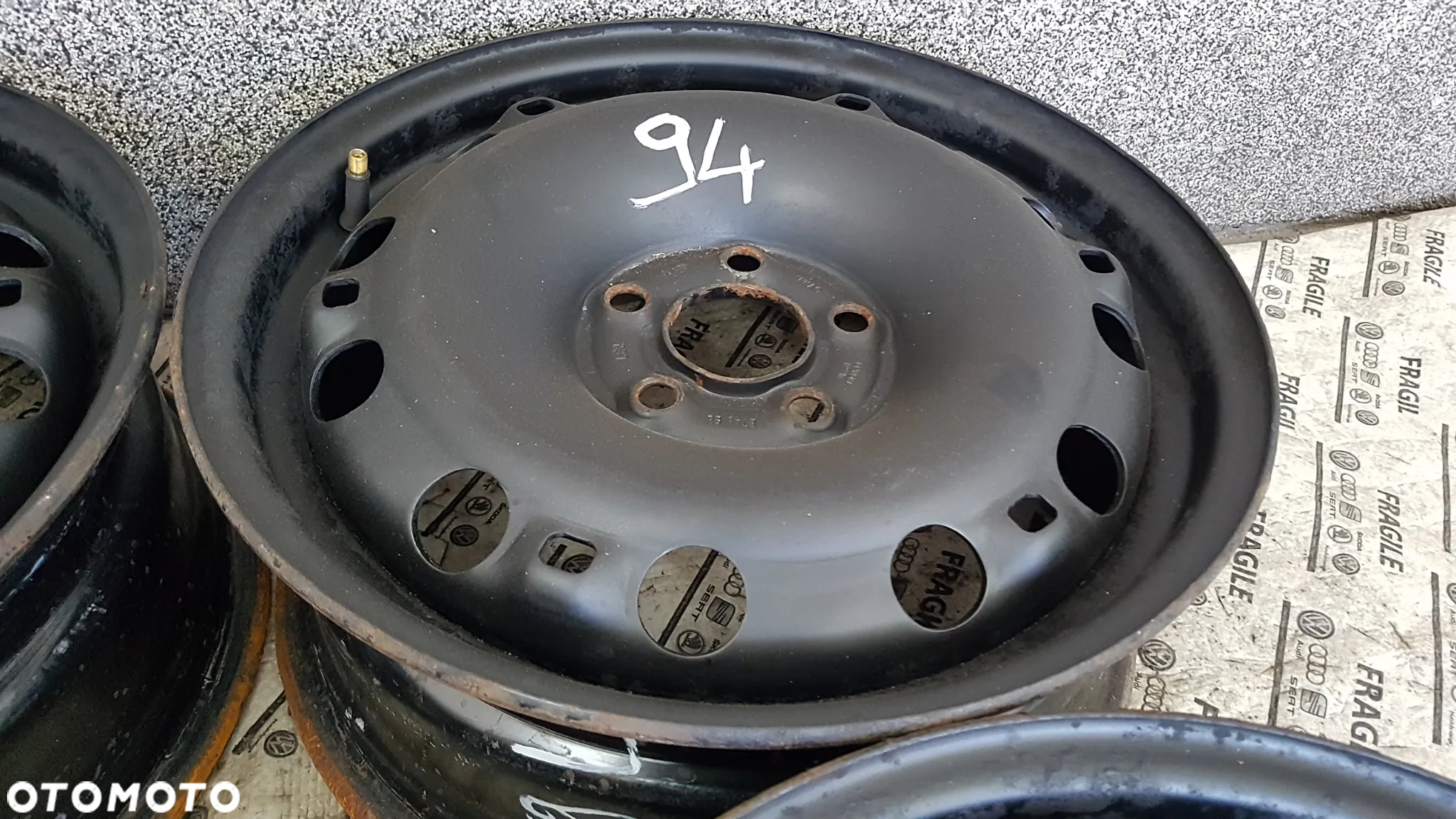 FELGI STALOWE VW  5X100 6JX15 ET43 VW POLO SKODA FABIA SEAT IBIZA - 7