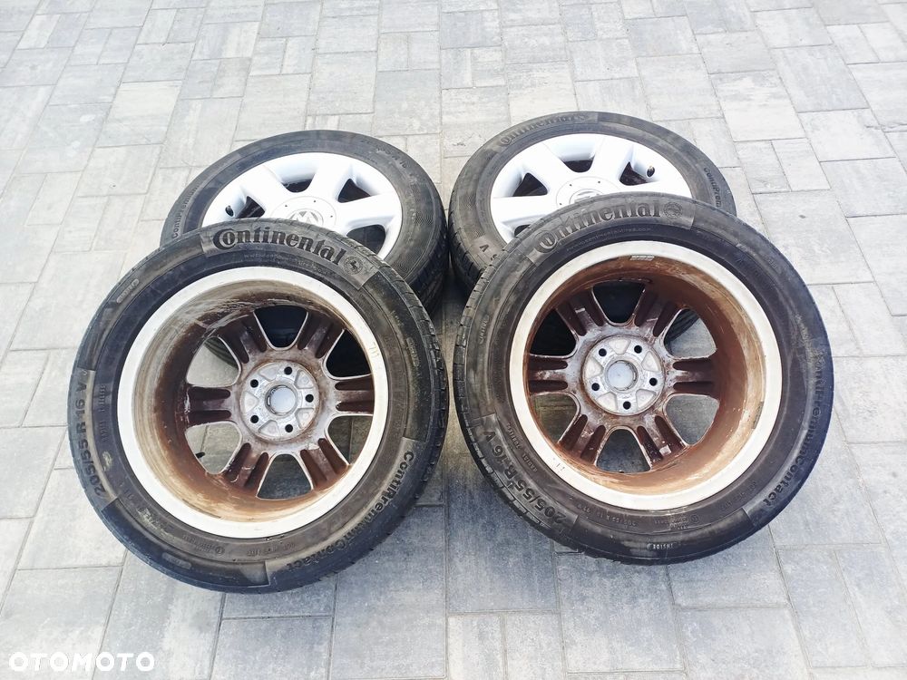 FELIGI Z OPONAMI KOŁA ALUMINIOWE VW TOURAN I R16 5X112 ET50 57,1 mm OPONY CONTINENTAL 205/55 R16 LATO NR5 - 11