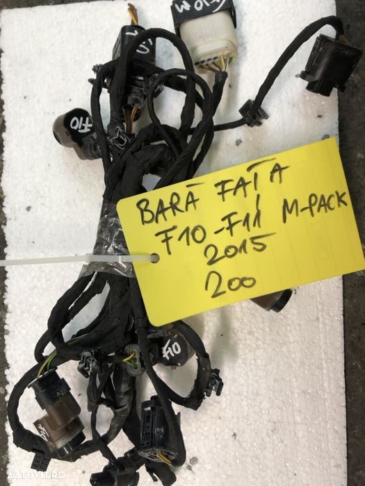 Senzor parcare si cablaj BMW F10 F11 , din bara fata , M-paket an 2015 - 1