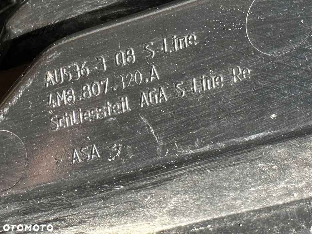 audi q8 s line 4m8 4m8807521c spoiler dyfuzor dokładka zderzaka tył oe - 13