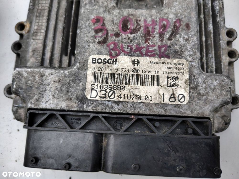 KOMPUTER ZESTAW STEROWNIK SILNIKA 51836090 PEUGEOT BOXER 3.0 HDI - 2