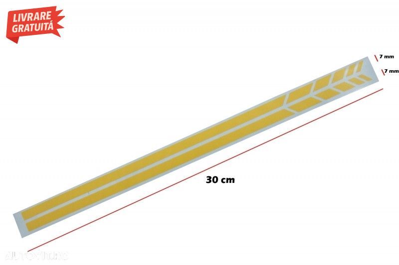 Set Stickere Capota/Plafon/Portbagaj si Laterale Galben Mat Mercedes C - 8