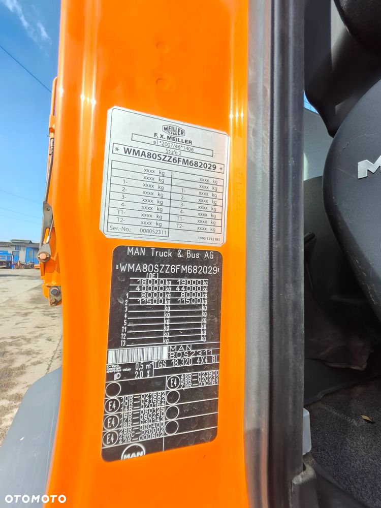 MAN TGS 18-320 4x4 Pelne Blokady z Możliwość z Przyczepa Tandem Wywrotka Niskopodwoziowa 18000 kg - 39
