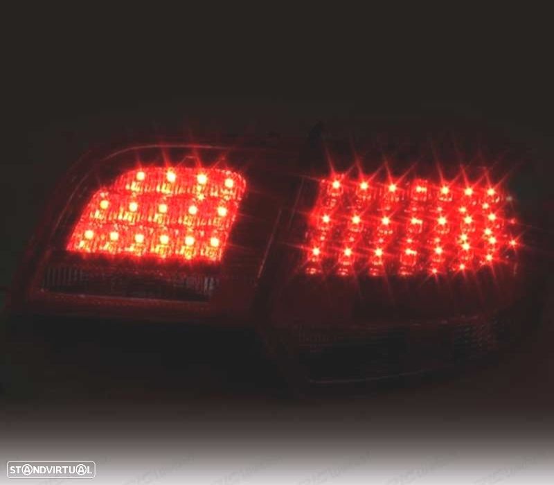 PILOTOS AUDI A3 8PA SPORTBACK 04-08 LED VERMELHO CROMADO - 5
