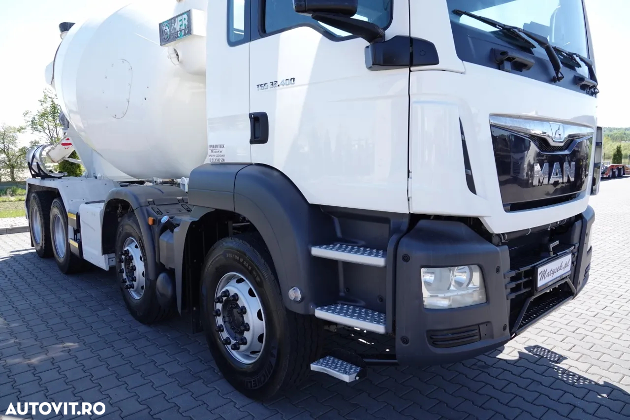 MAN TGS 32.400 / 8X4 / BETONIERĂ / 9 M3 / IMER / MANUALĂ / EURO 6 - 7