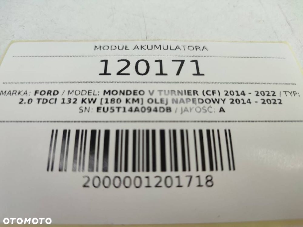 MODUŁ AKUMULATORA FORD MONDEO MK5 V EU5T14A094DB - 7
