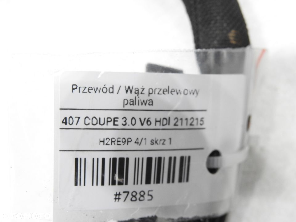 PRZEWÓD PRZELEWOWY PALIWA PEUGEOT 407 3.0 V6 HDI - 8