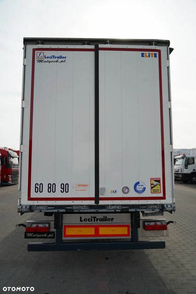 LeciTrailer FIRANKA / STANDARD / MOCNA PODŁOGA SZYNA DESKA / OŚ PODNOSZONA / OPONY 100%  / OSIE SAF - 14
