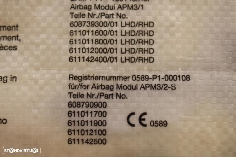 Airbag De Passageiro Bmw 5 Touring (F11)  9230399 / 72129230399 / 6110 - 9