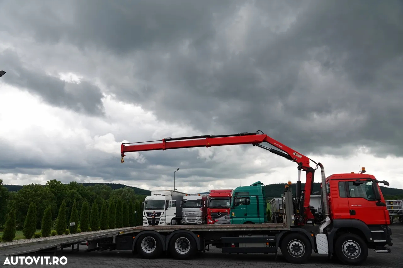MAN TGS 35.360 / 8x2-4 / REMORCARE + HDS HIAB 166 E-2 / AXIE LIFTATOR / 4 AXI / GAMA HIDRAULICA / TROLIU / ASISTENTA RUTIERA / EURO 5 EEV - 4