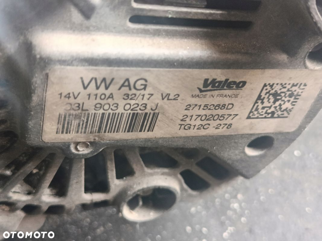 SKODA RAPID 1,6TDI ALTERNATOR 03L903023J - 2