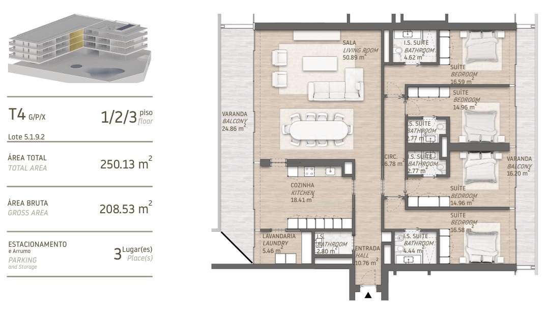 Apartamento T4 Venda em Quarteira,Loulé - Grande imagem: 2/23