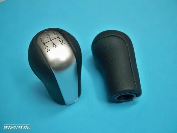 Moca manete velocidades Toyota Corolla Avensis Yaris Aygo 5 e 6v (PELE) cromada NOVA - 3