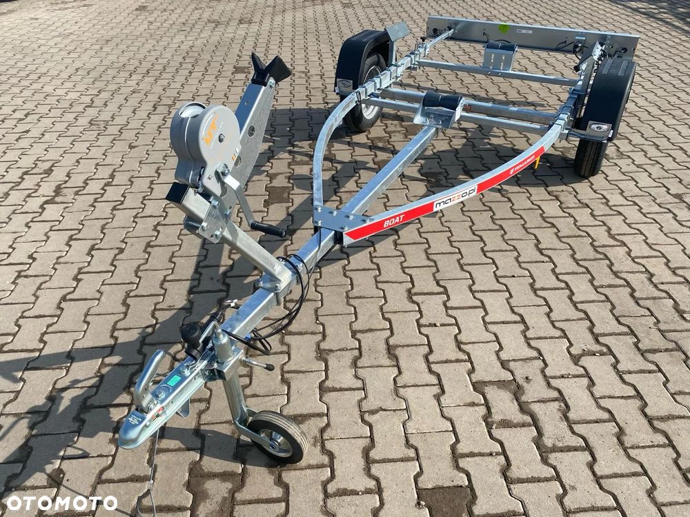 TEMARED Dostawa Przyczepka podłodziowa DMC750kg łódź do 4,3m WODOODPORNE ŁOŻYSKA MOCNA - 7