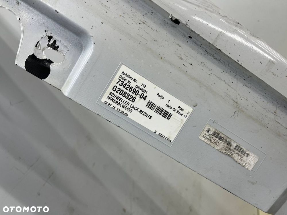 Listwa progowa BMW 5 F10 F11 sedan kombi 10-17r. prawa nakładka progu zewnętrzna kolor Mineralweiss - 11