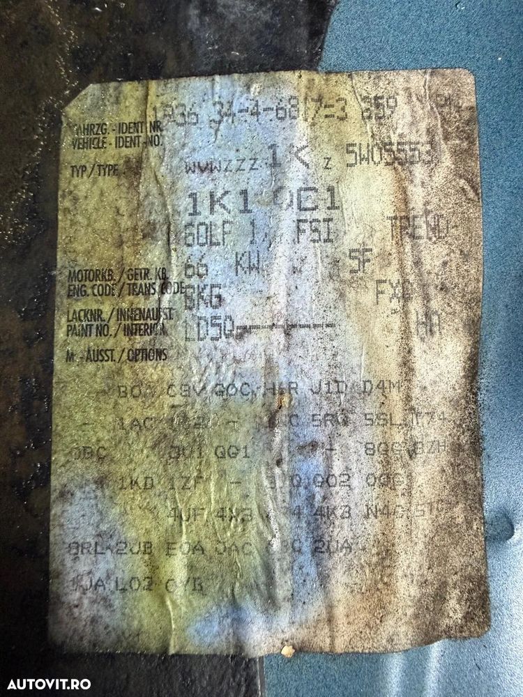 Cutie de viteze VW Volkswagen Golf 5 1,4 1,6 FSI 5+1R cod FXQ - 2