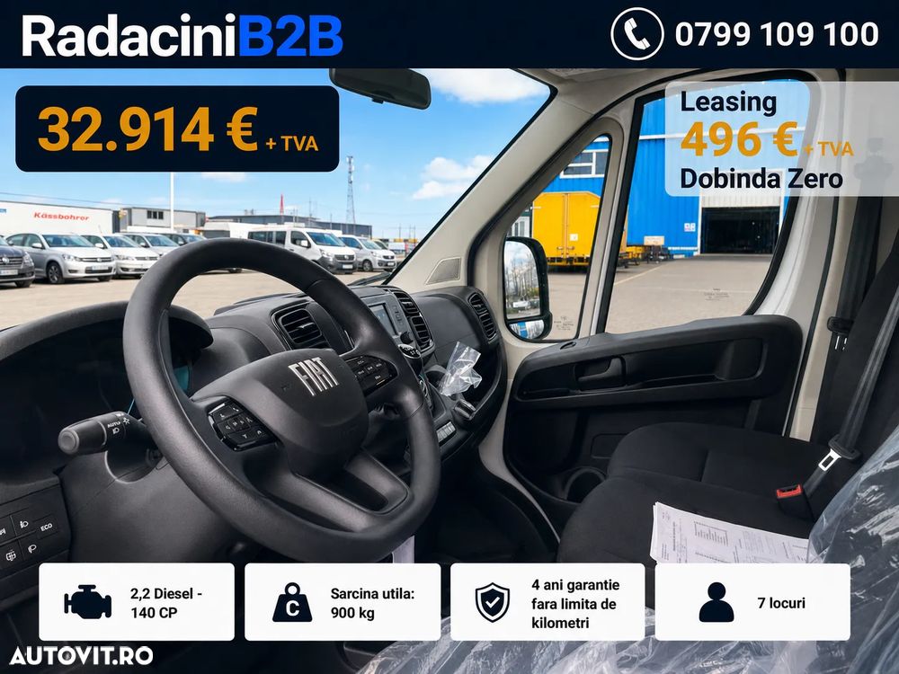 Fiat Fiat Ducato Basculabil 3 Părți ,7 Locuri, 900 kg, Dobândă 0% - 10