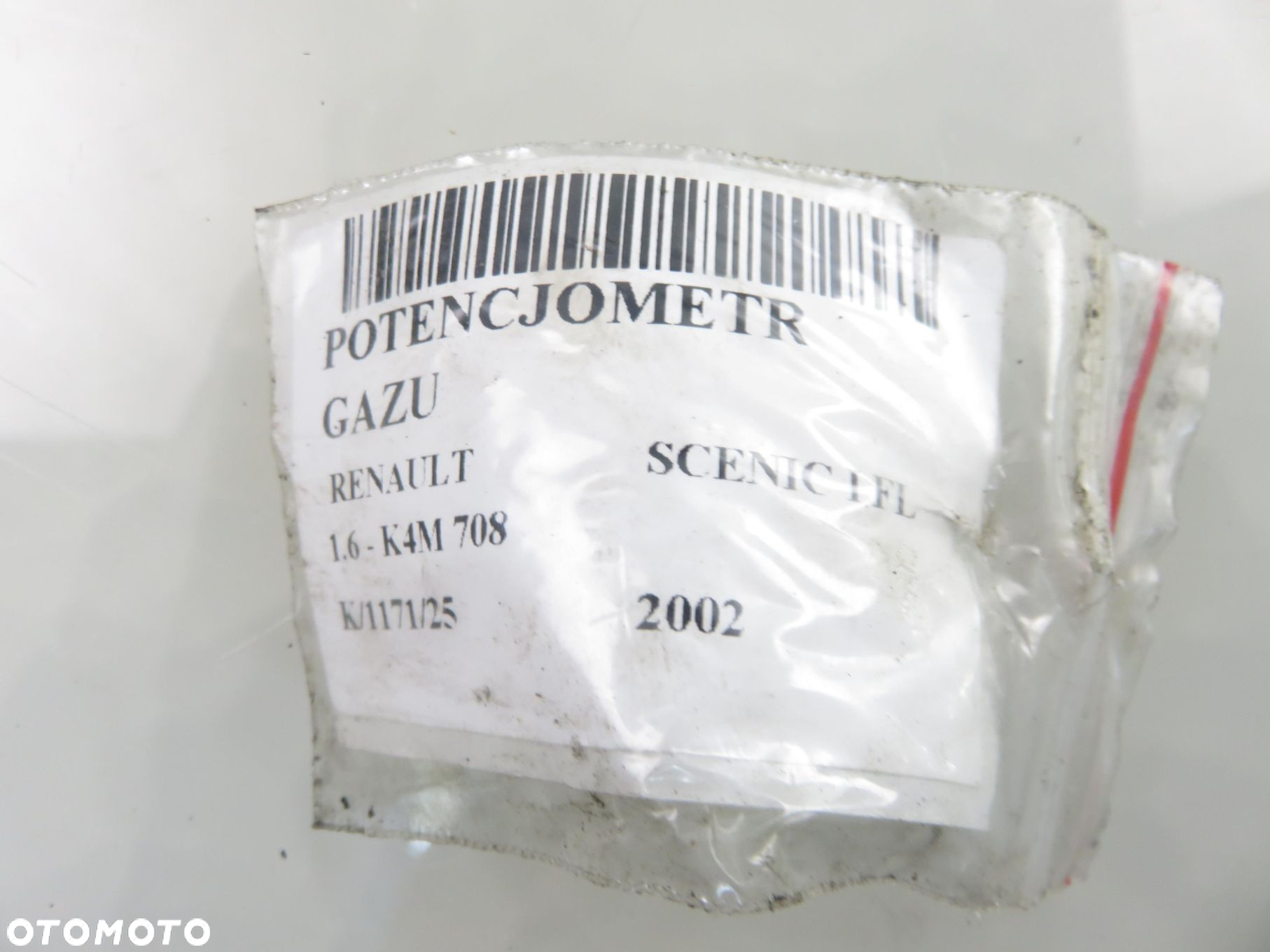 POTENCJOMETR GAZU RENAULT SCENIC I FL 1.6 - K4M 708 7700431918 - 2