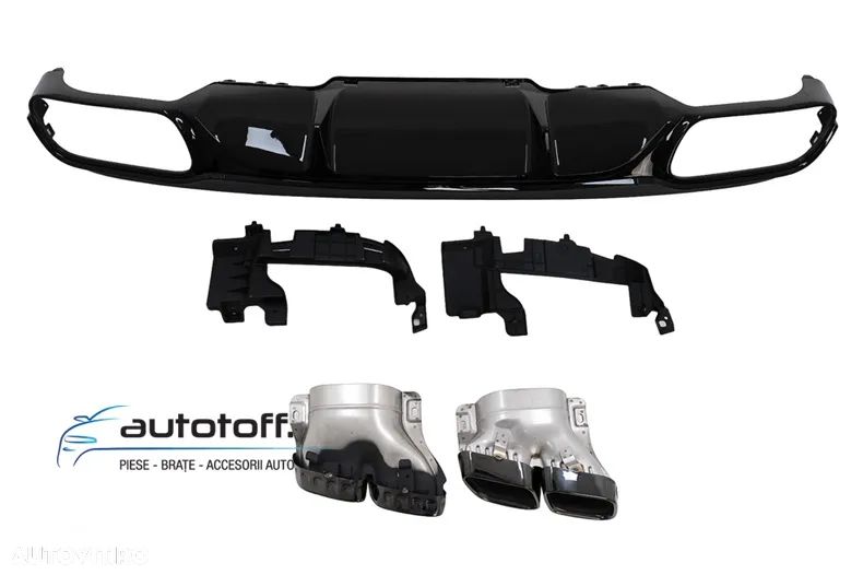 Difuzor bara spate Mercedes W213 S213 Standard (16-20) model E63 Black - 4